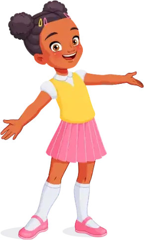 Une petite fille qui accueille, bras ouverts